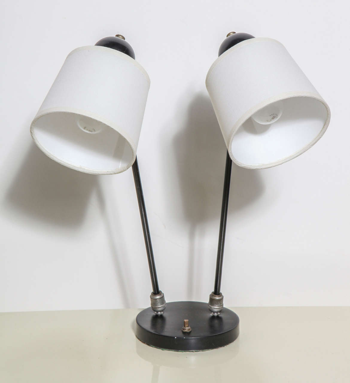 1940 S David Wurster Articulating Two Head Black Desk Lamp With Early Modernist David Wurster Black And White Table Lamp Work From Late 1940 S
