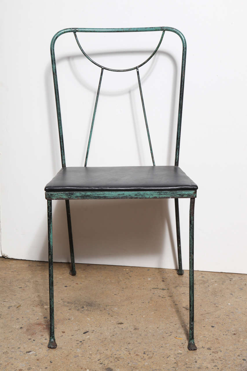 rare set of 4 1940's Maurizio Tempestini Salterini Iron Side Chairs