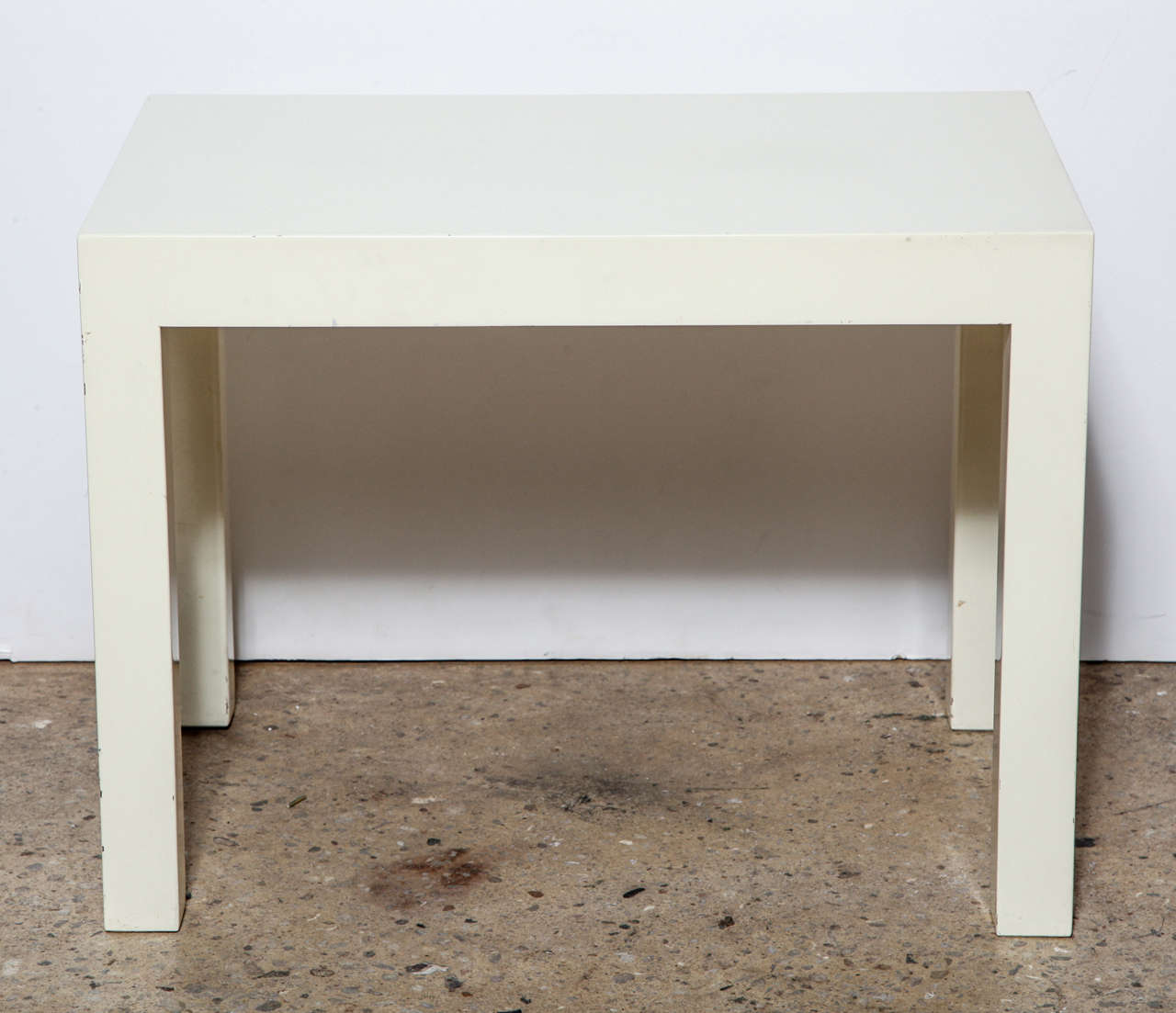 Pair of OffWhite Rectangular Parsons Tables by Intrex, 1970s For Sale at 1stDibs