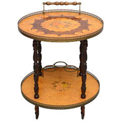 Italian Marquetry Bar Cart or Tea Trolley by Sorrento, 1960s 8