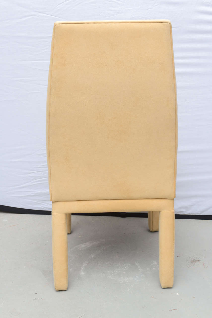 Late 20th Century Tri Mark Dining Chairs, Set of Eight in Ultra Suede, USA, 1970s