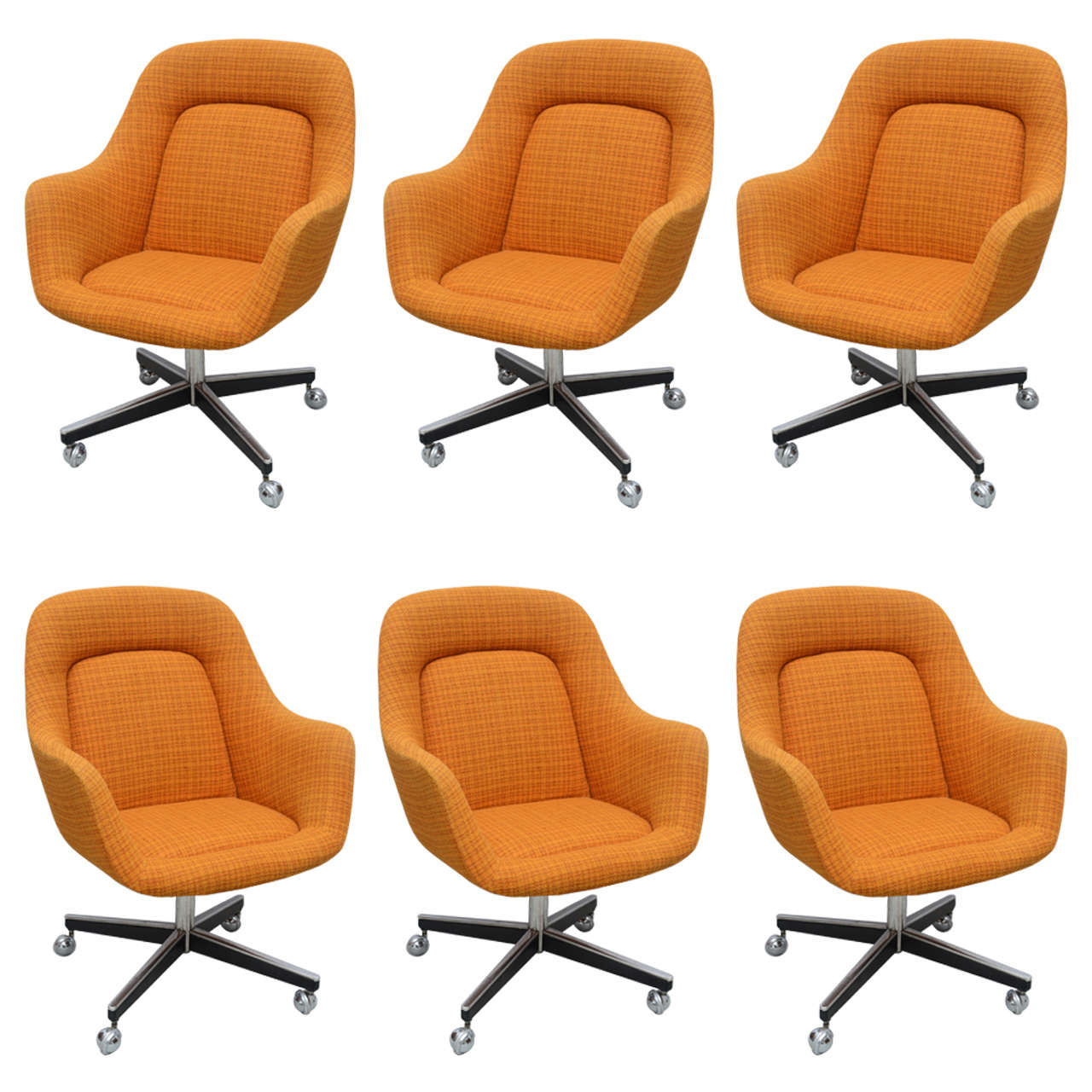 Max Pearson for Knoll Oversized Roller Chairs, 1970s at 1stDibs 1970s