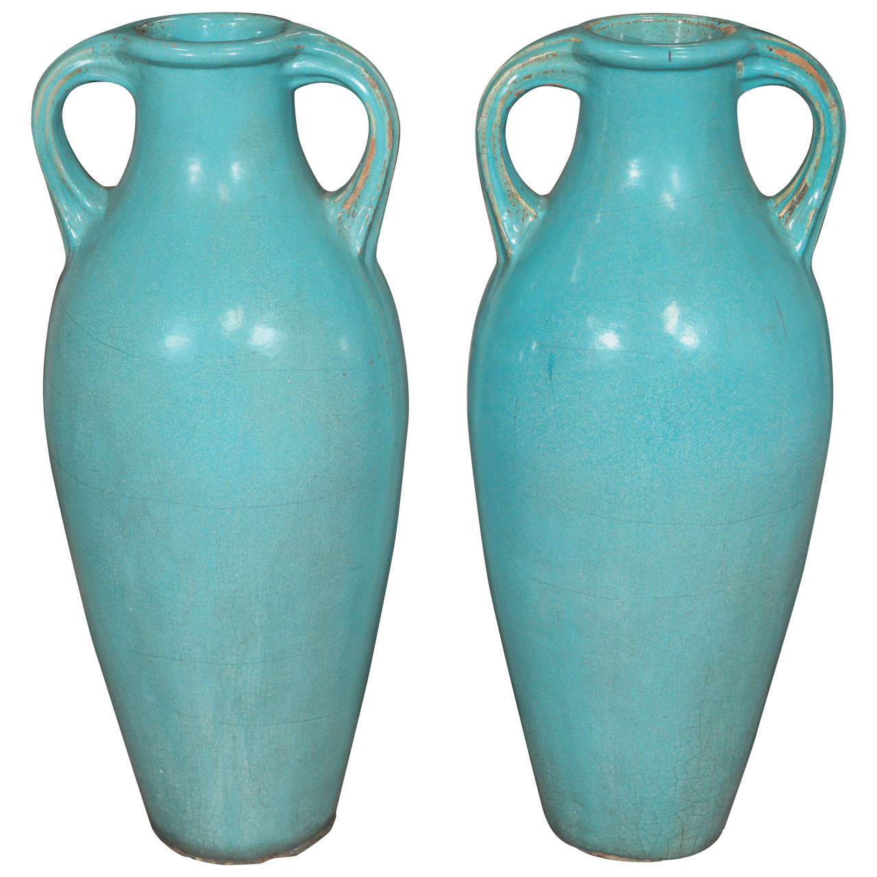 Pair of Galloway Terracotta Urns, 1920s at 1stDibs