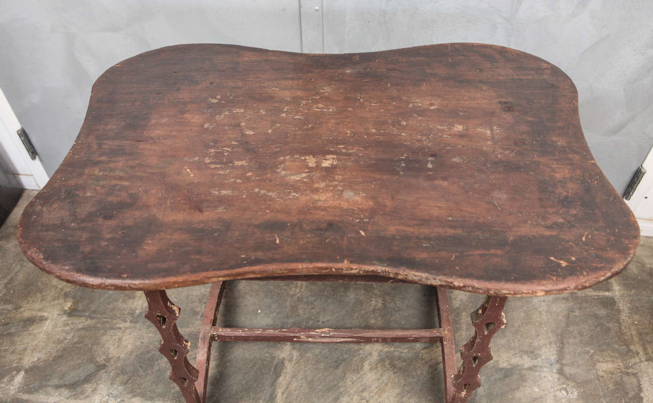 Woodwork Unique American Folk Art Table, circa 1890s For Sale