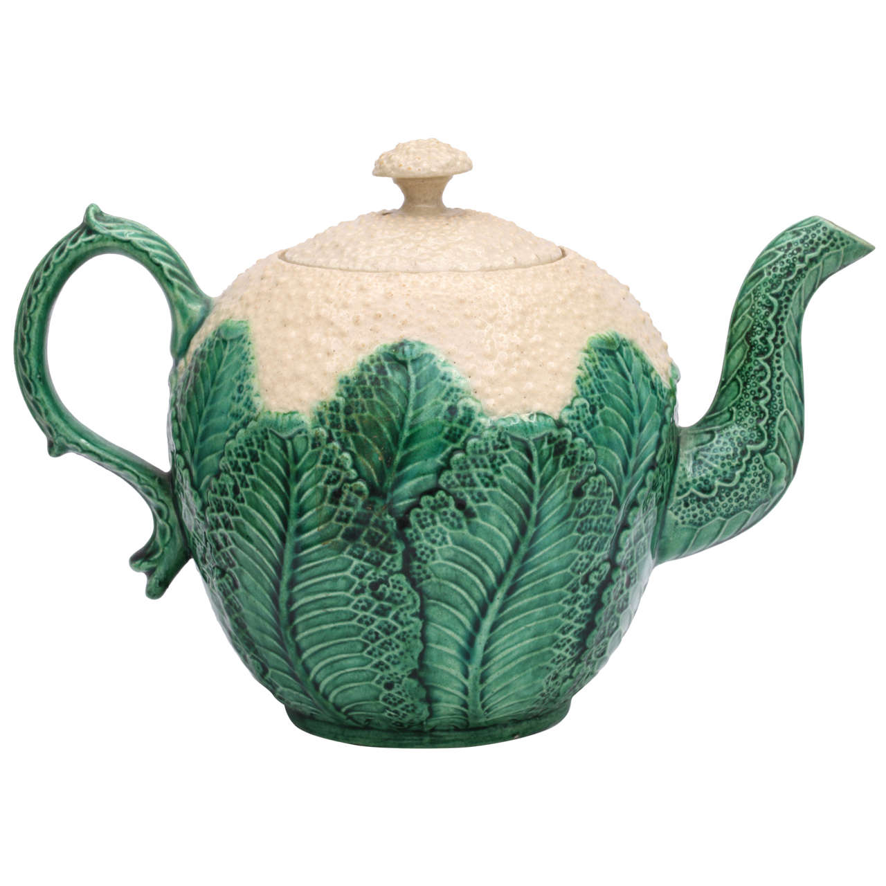 Fine Whieldon School Pottery Cauliflower Teapot For Sale