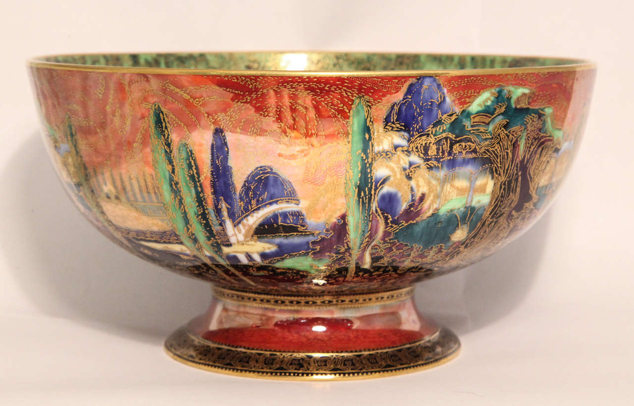Rare Wedgwood Fairyland Lustre Footed Bowl For Sale 2