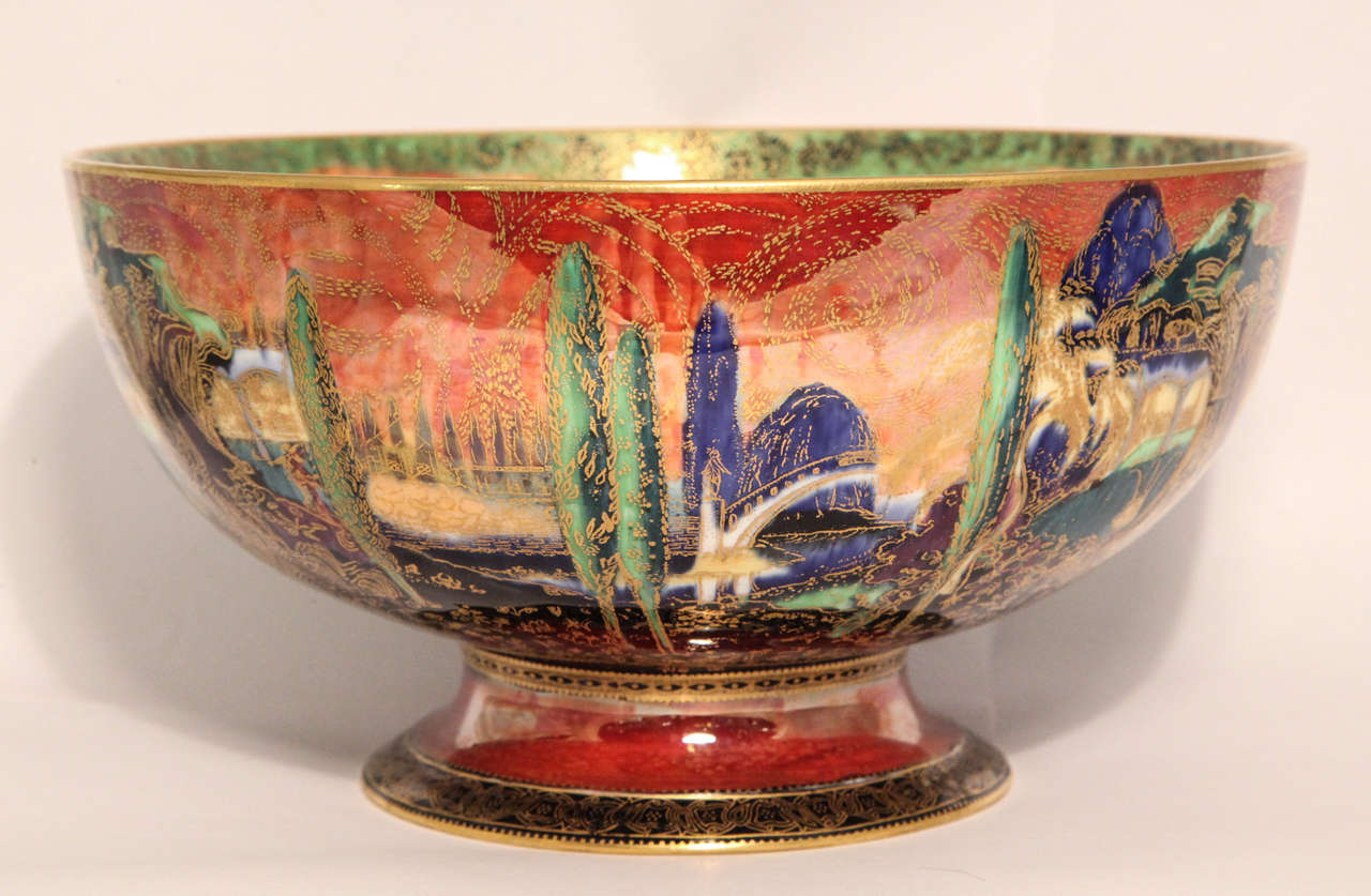 Rare Wedgwood Fairyland Lustre Footed Bowl For Sale 3
