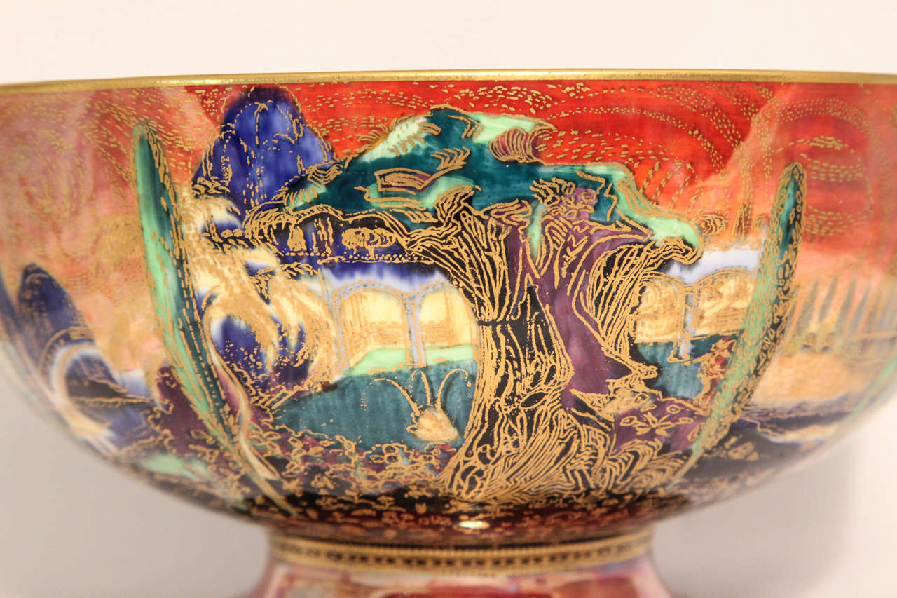Rare Wedgwood Fairyland Lustre Footed Bowl For Sale 4