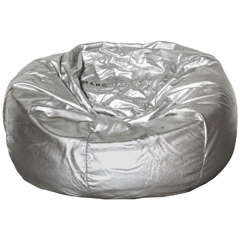 Marc Jacobs Silver Leather Bean Bag