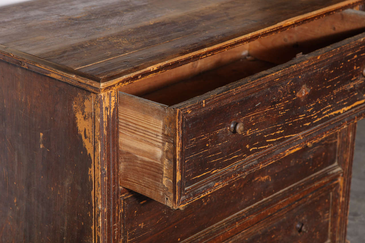 19th Century Belgian Chest of Drawers In Distressed Condition In Chicago, IL