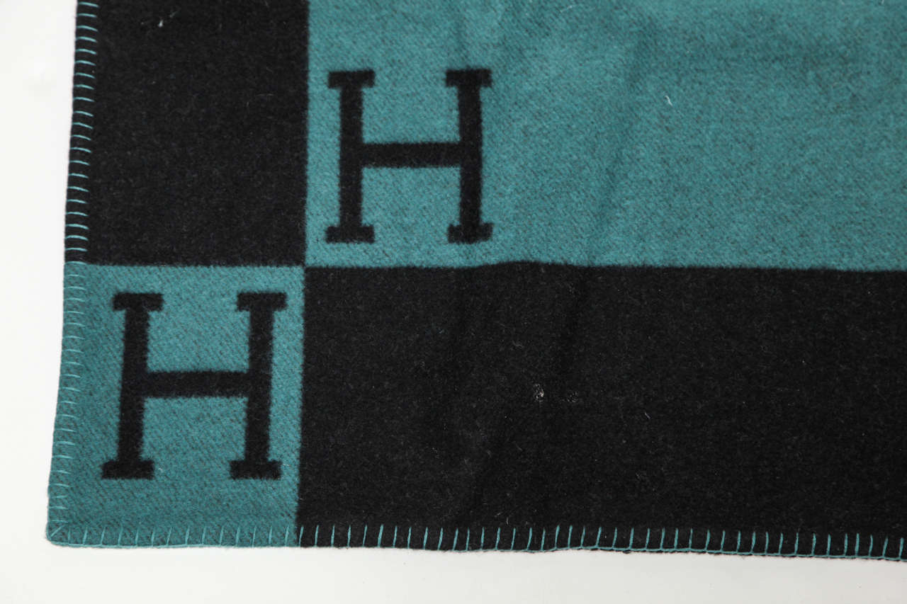 Wool Hermès Avalon Home H Logo Blanket