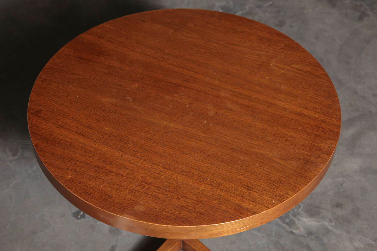 20th Century Mid-Century Round Wood Side Table