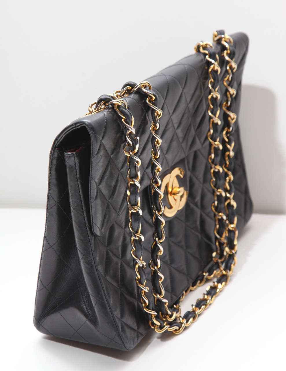 large chanel quilted flap bag