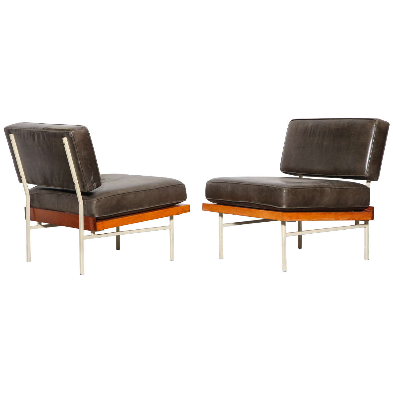 Rare MidCentury Prototype Armless Chairs at 1stDibs