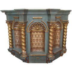 Richly Carved Painted and Giltwood Italian Church Alter like Structure