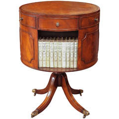 Old English Circular Revolving Bookcase