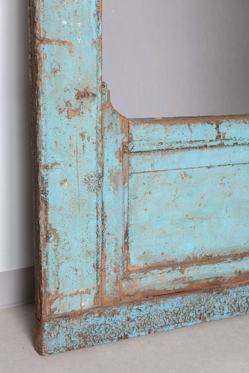 SALE! SALE! SALE!Antique Door Turquoise, full length Java Enchanting, dramatic In Distressed Condition For Sale In Miami, Miami Design District, FL