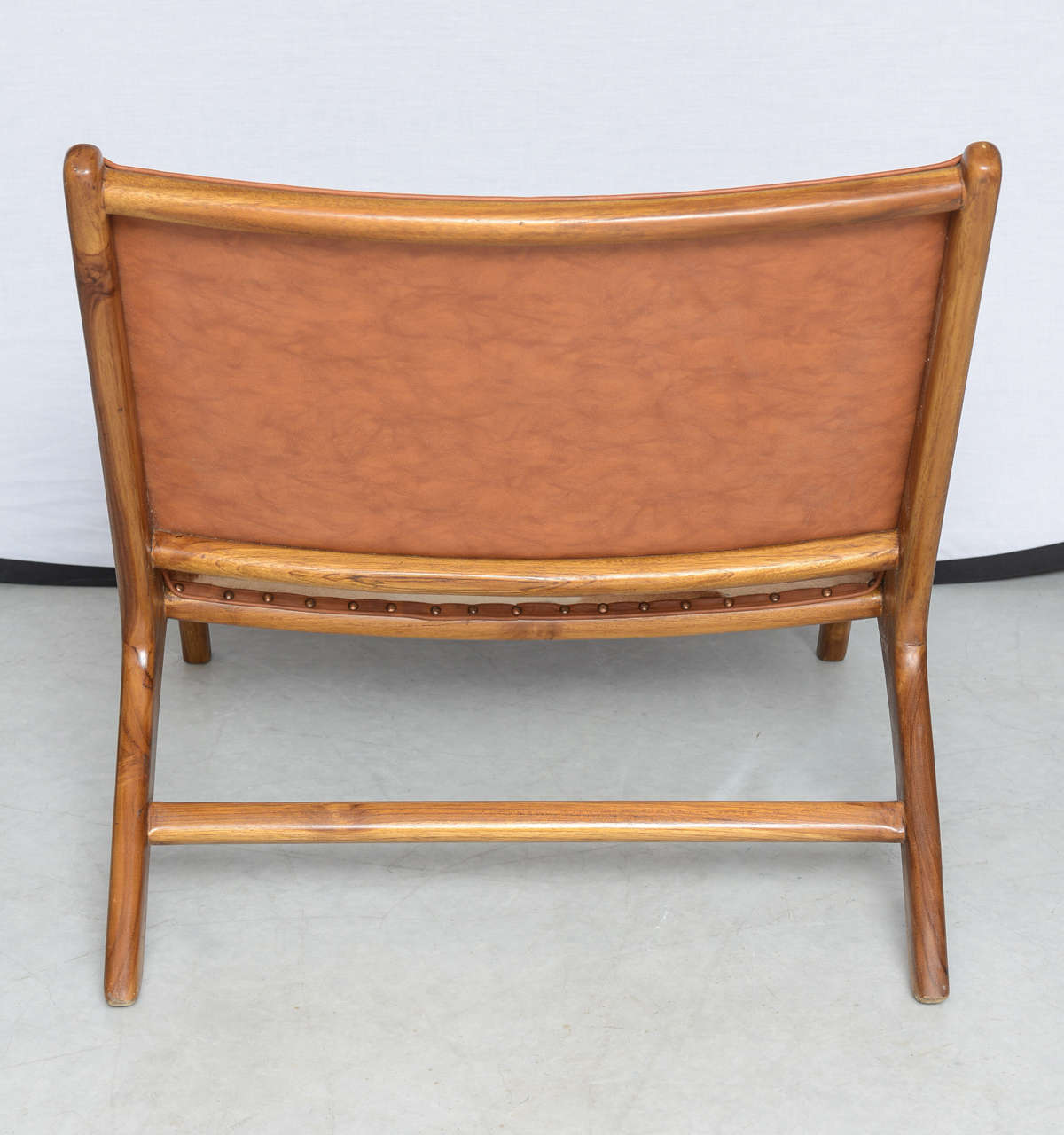 Cowhide Upholstered Teak Lounge Chair 3