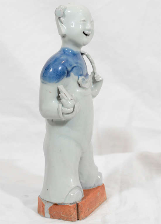 A Pair of 18th Century Chinese Porcelain Laughing Boys 2