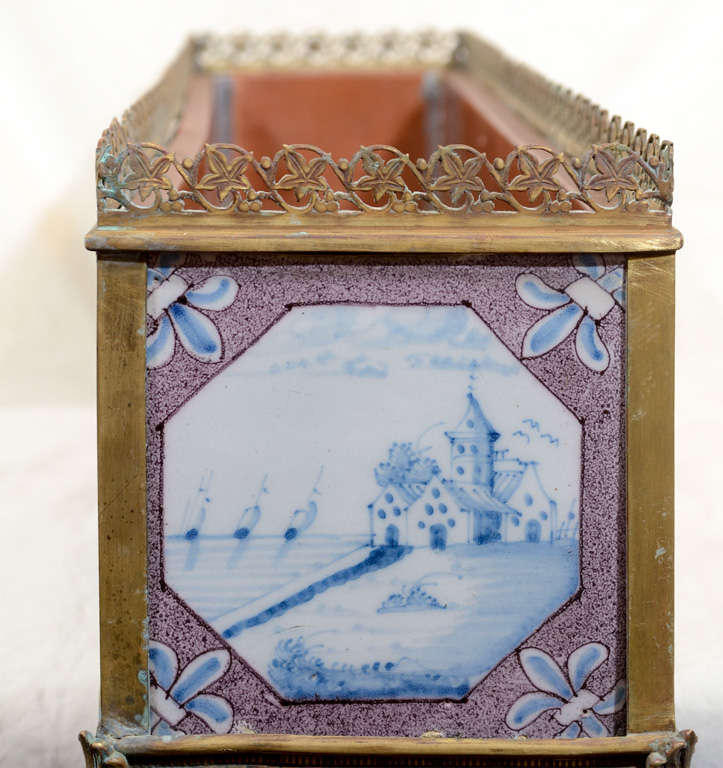  Planter with 18th Century Delft Tiles 1