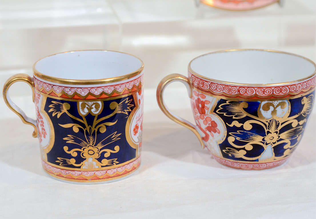 Imari Tea Cups and Coffee Cans Spode Porcelain Dollar Pattern at 1stdibs