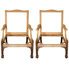 A good pair of 19th Century Mahogany Gainsborough chairs