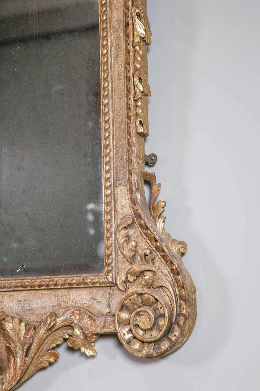 British A Superb Mid 18th Century Carved Giltwood Palladian Pier Mirror