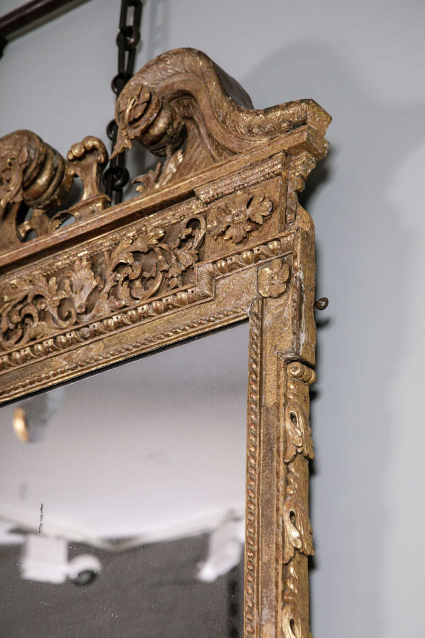 A Superb Mid 18th Century Carved Giltwood Palladian Pier Mirror In Excellent Condition In London, GB