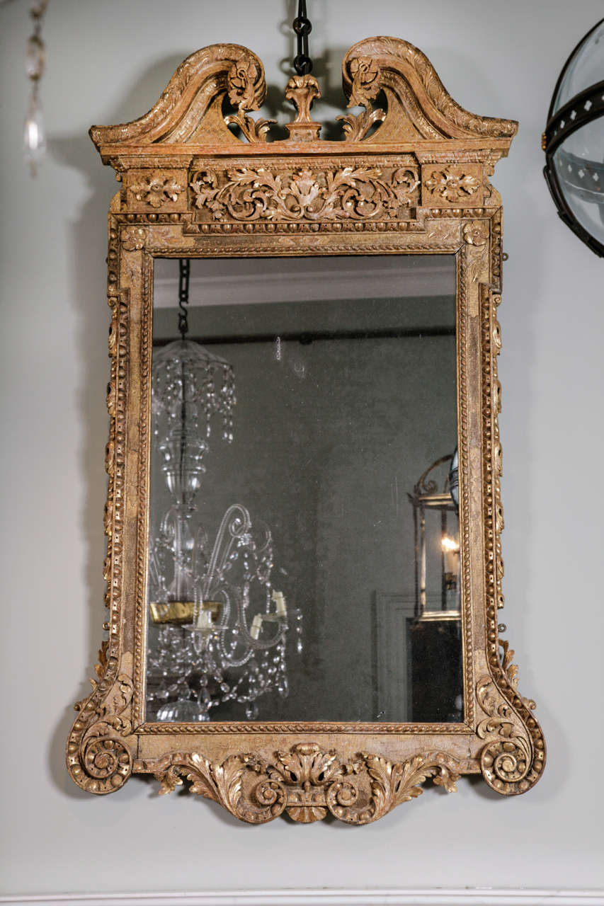 A Superb Mid 18th Century Carved Giltwood Palladian Pier Mirror 1