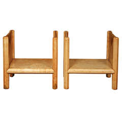 An Unusual Pair of Late 19th Century Sycamore Hall Seats 10