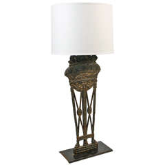 Antike französische Eisenfragment-Lampe