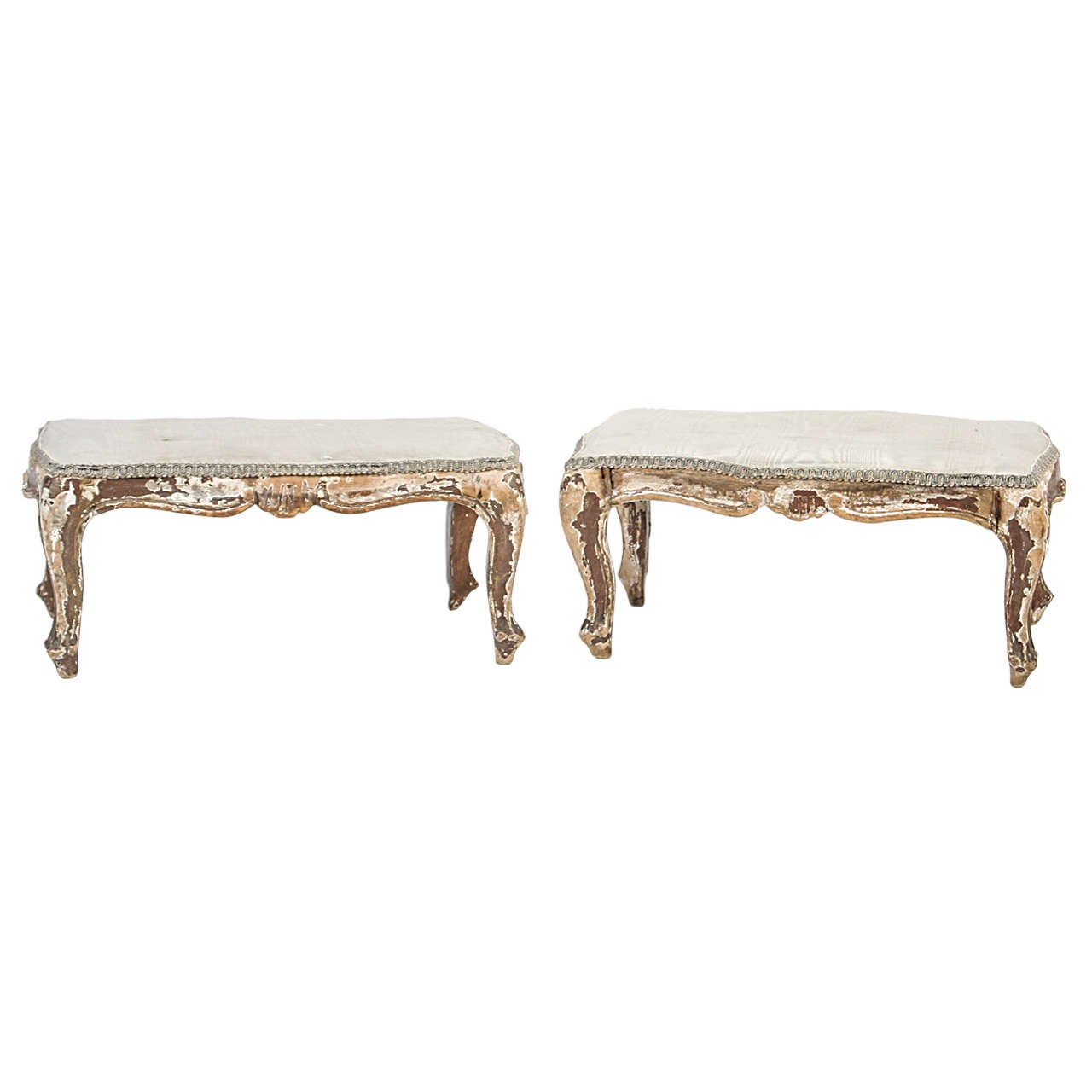 17th-18th Century Venetian Stools Formerly Owned by Pamela Harriman