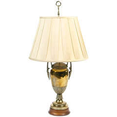 19th Century Brass Urn Converted to Lamp