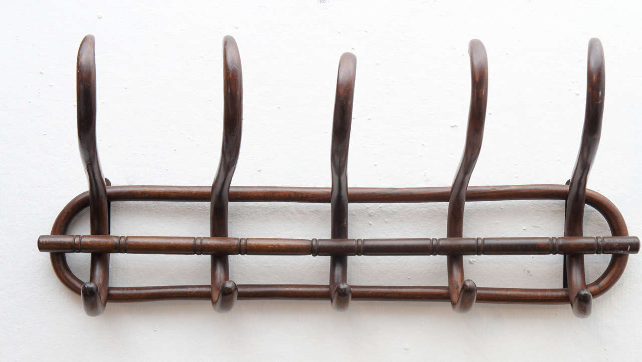 Bentwood Five (5) hook coat rack