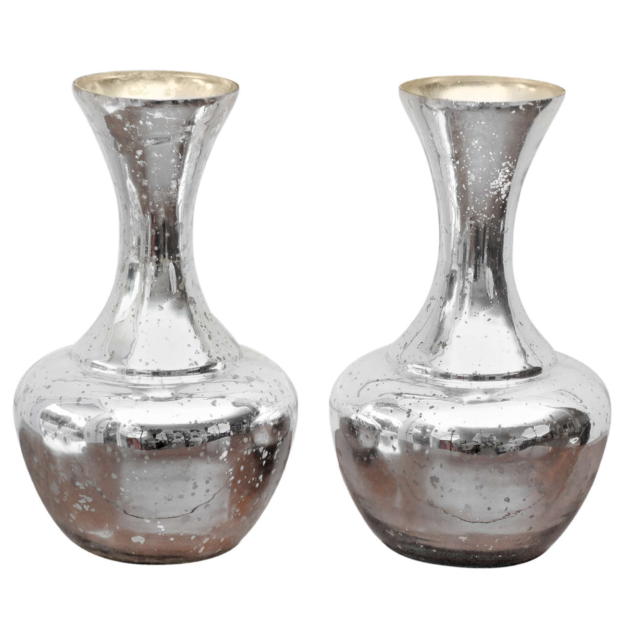 Pair of Silver Vases For Sale at 1stdibs