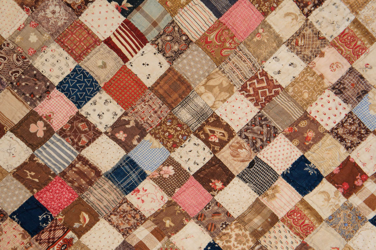 Postage Stamp Quilt For Sale at 1stdibs