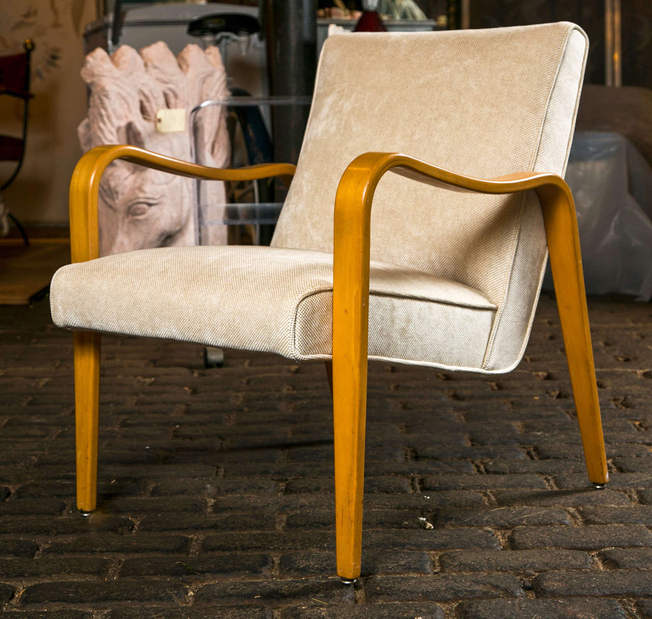 Pair of MidCentury Wood Armchairs by For Sale at 1stdibs