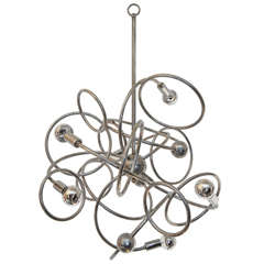 Custom Designed "Helix Aspersa-Discs" Chandelier, made in the USA, by Lou Blass