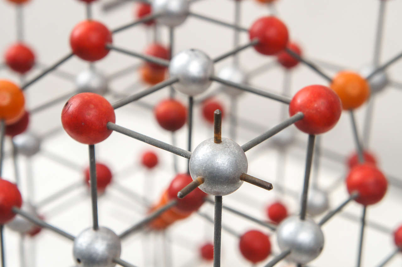 Three Mid-Century German Manufactured Molecular Models In Good Condition In Hudson, NY