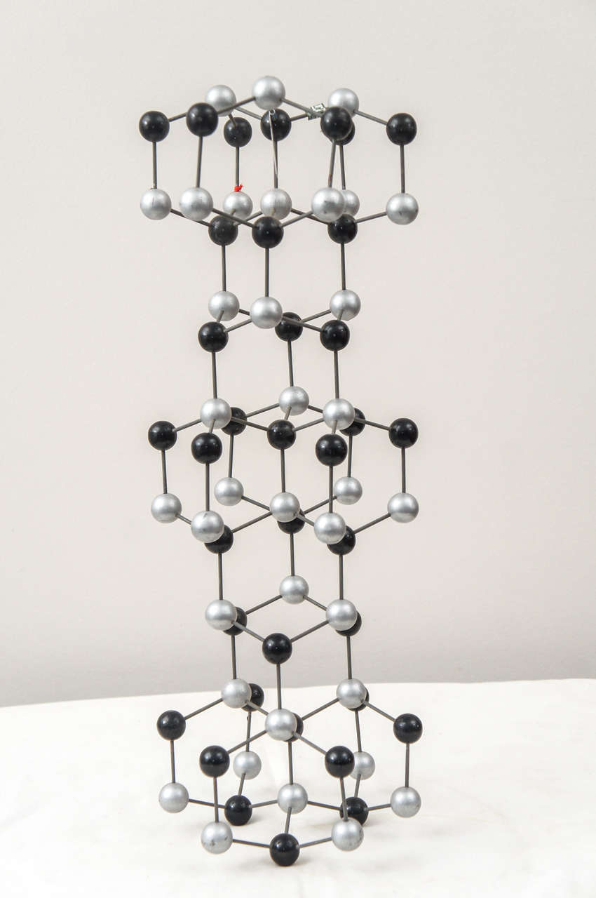 Steel Three Mid-Century German Manufactured Molecular Models