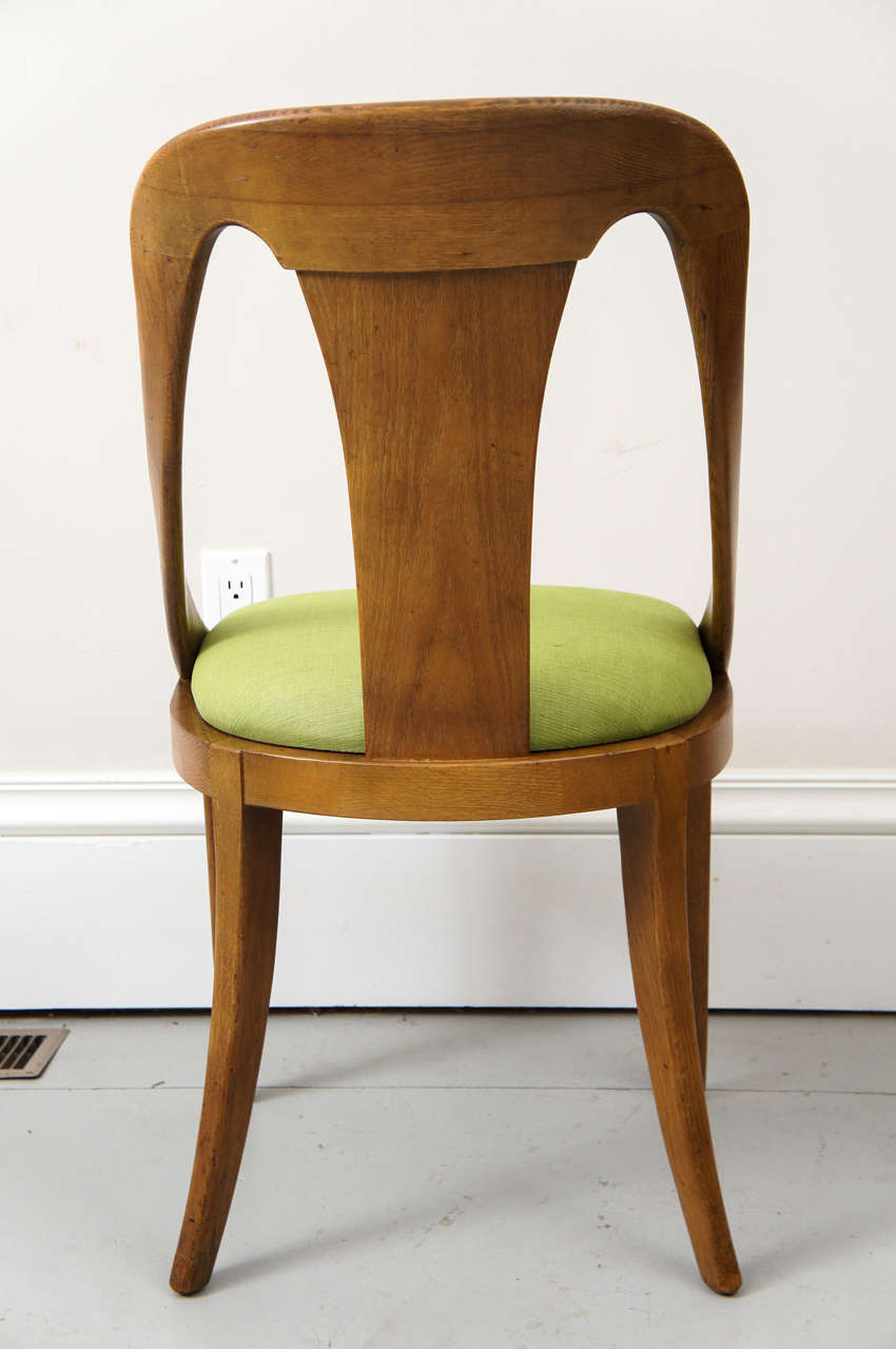 Oak Six Mid-Century Dining Chairs by Jack Van der Molen
