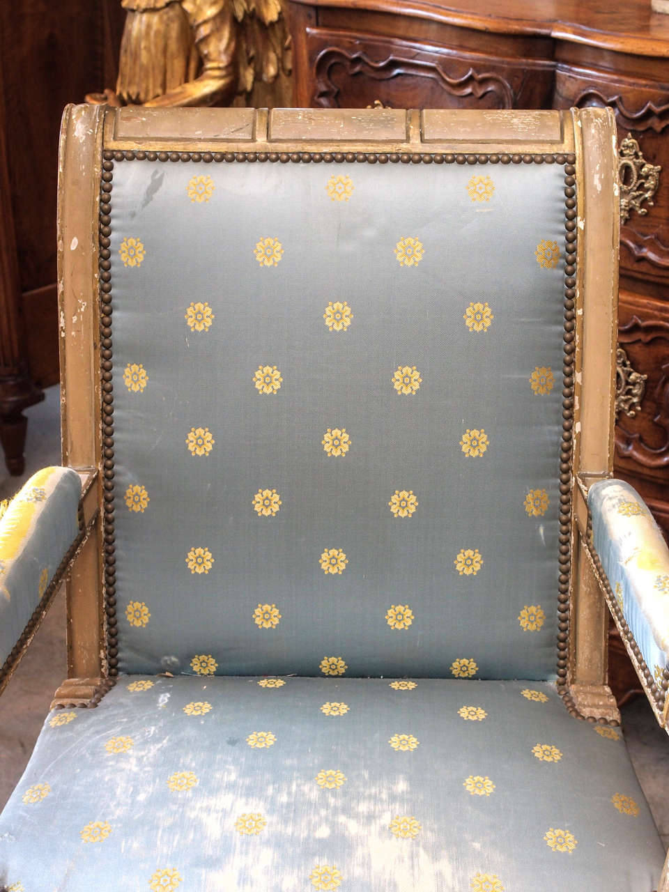 Directoire Pair of Exceptional Consulate Armchairs For Sale