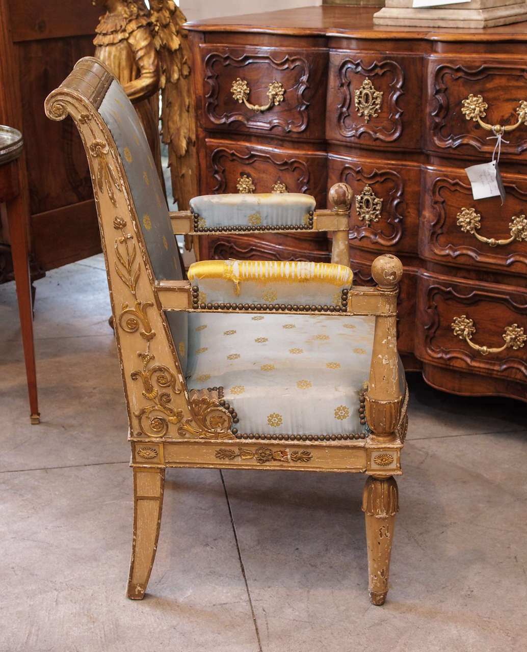 18th Century and Earlier Pair of Exceptional Consulate Armchairs For Sale
