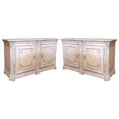 Pair of Belle Epoch Carved and Painted Buffets