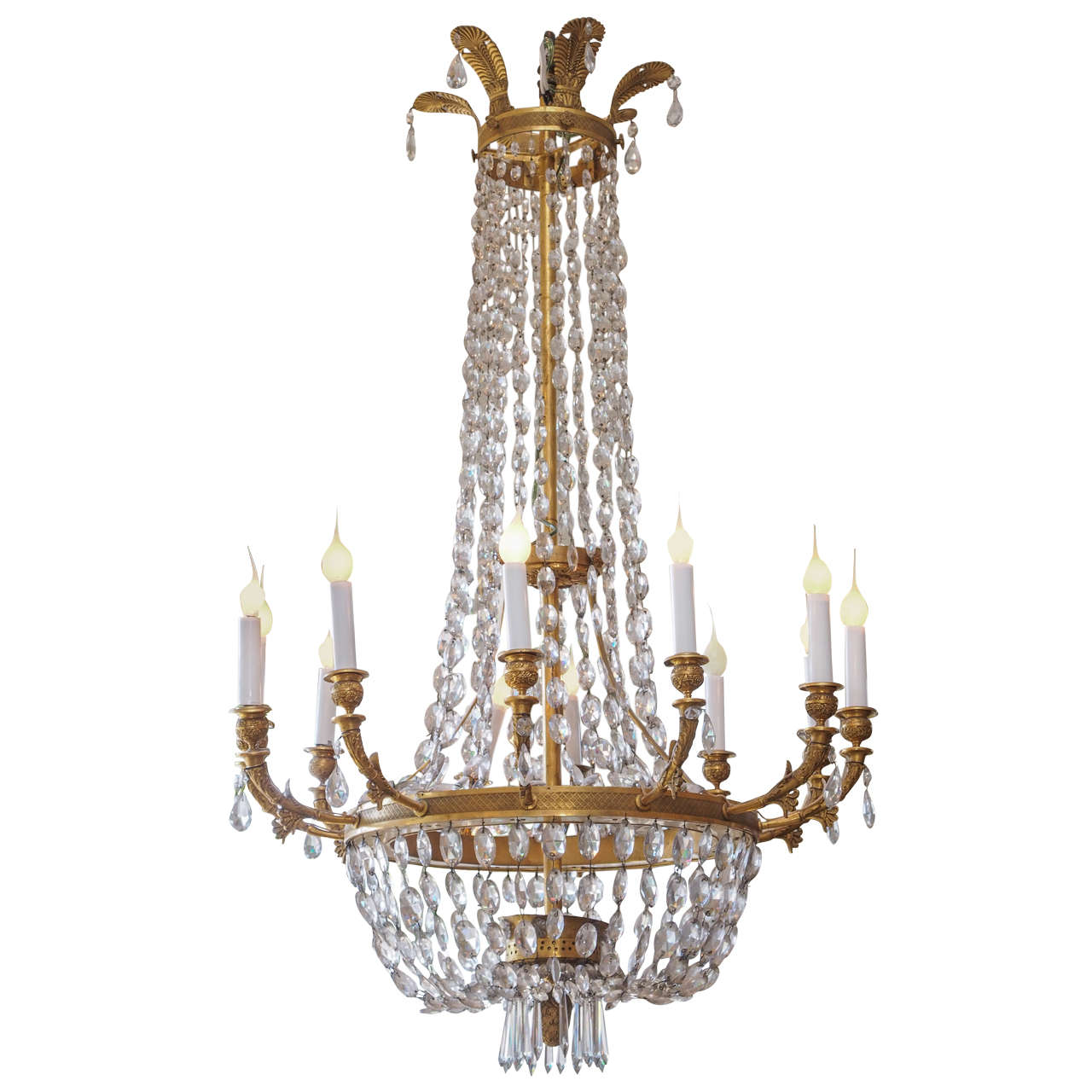 Empire Period Bronze Chandelier at 1stDibs