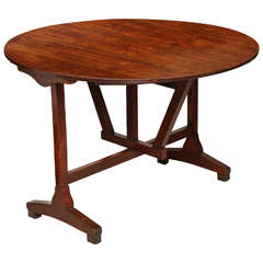 19th Century walnut wine tasting table