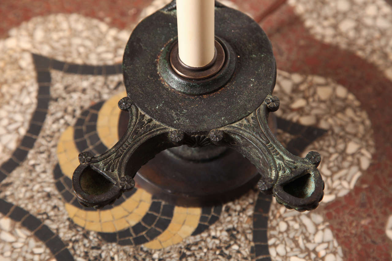 19th Century Roman Style Bronze Lamp Converted to Electric For Sale 4