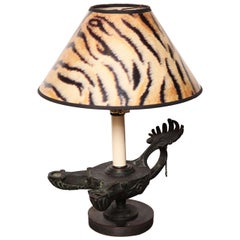 19th Century Roman Style Bronze Lamp Converted to Electric