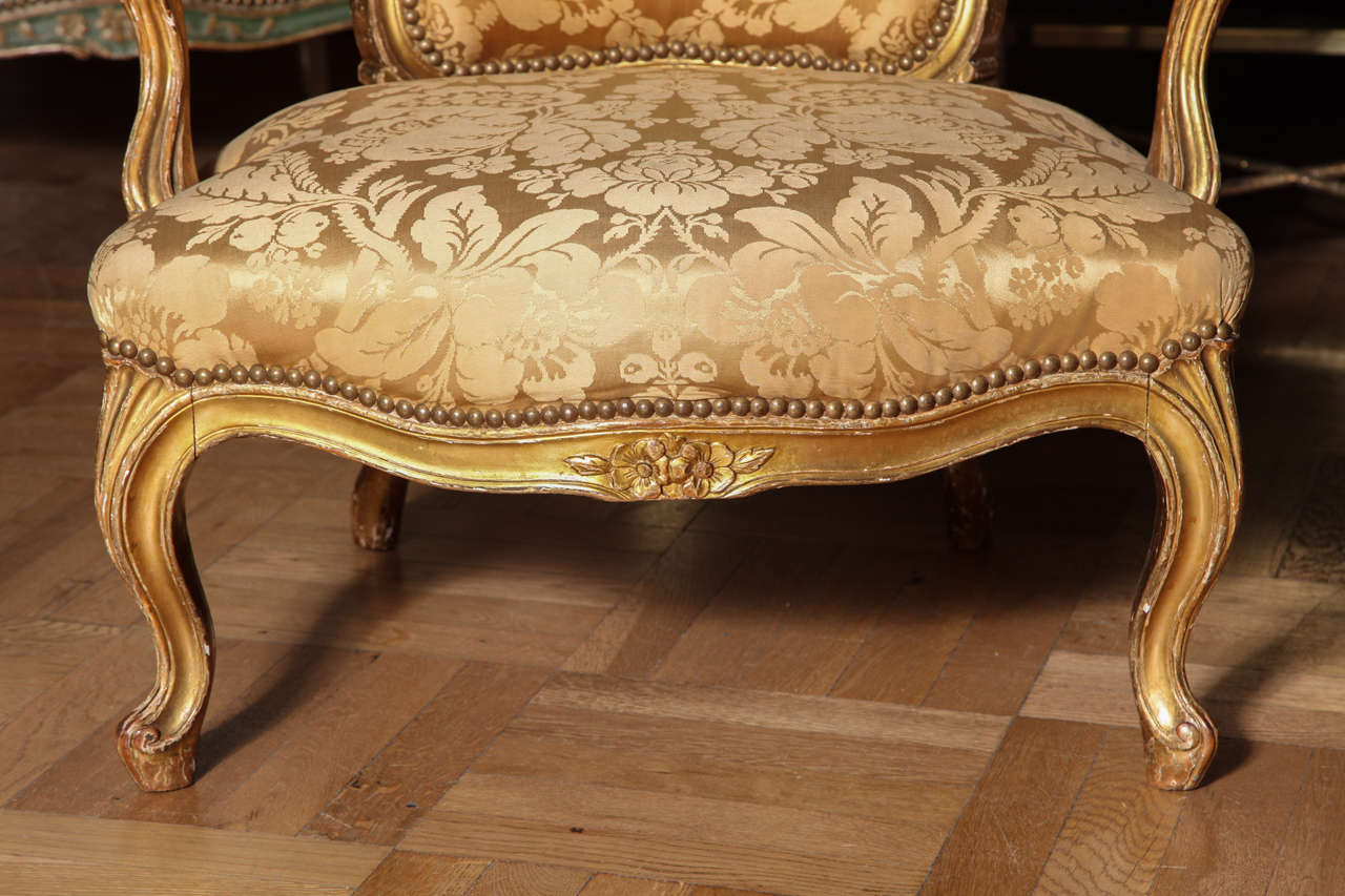 A Louis XV Carved and Gilded 
