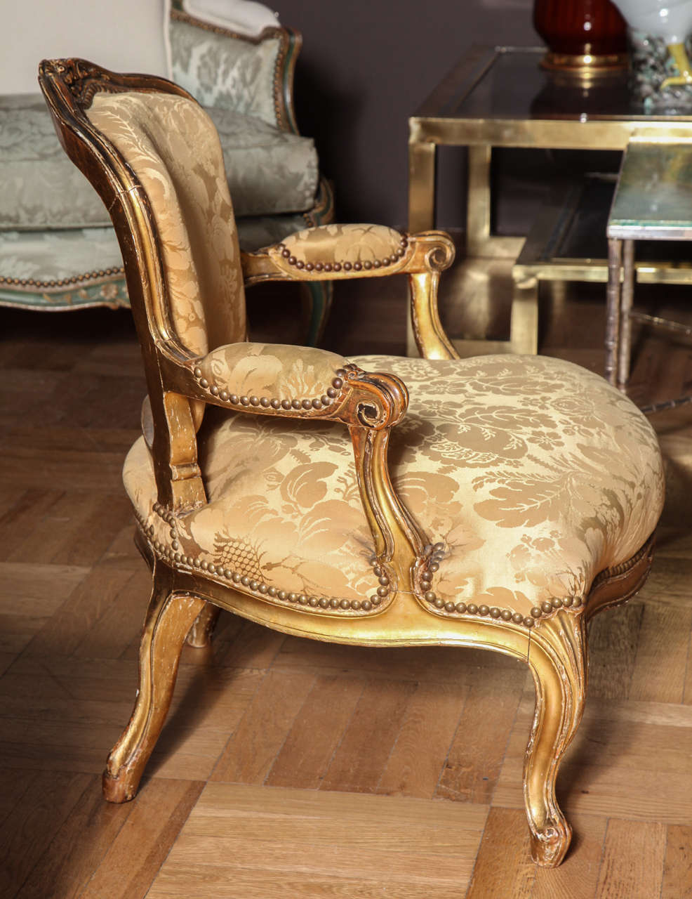 A Louis XV Carved and Gilded 